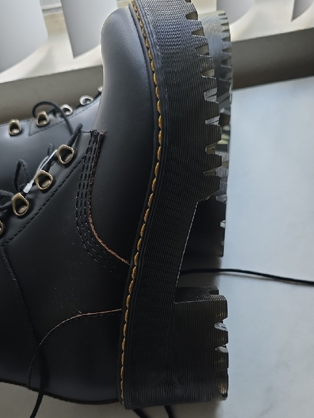 Dr. Martens Black Lace-Up Lug Sole Ankle Boots - Picture 7 of 9